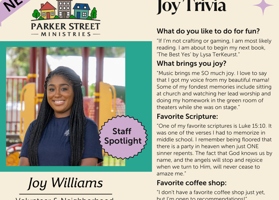 New Staff Spotlight – Meet Joy